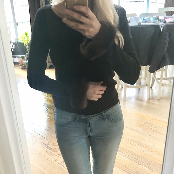 Michelle Nicole Mink Cuff Sweater - Picture 5 of 16